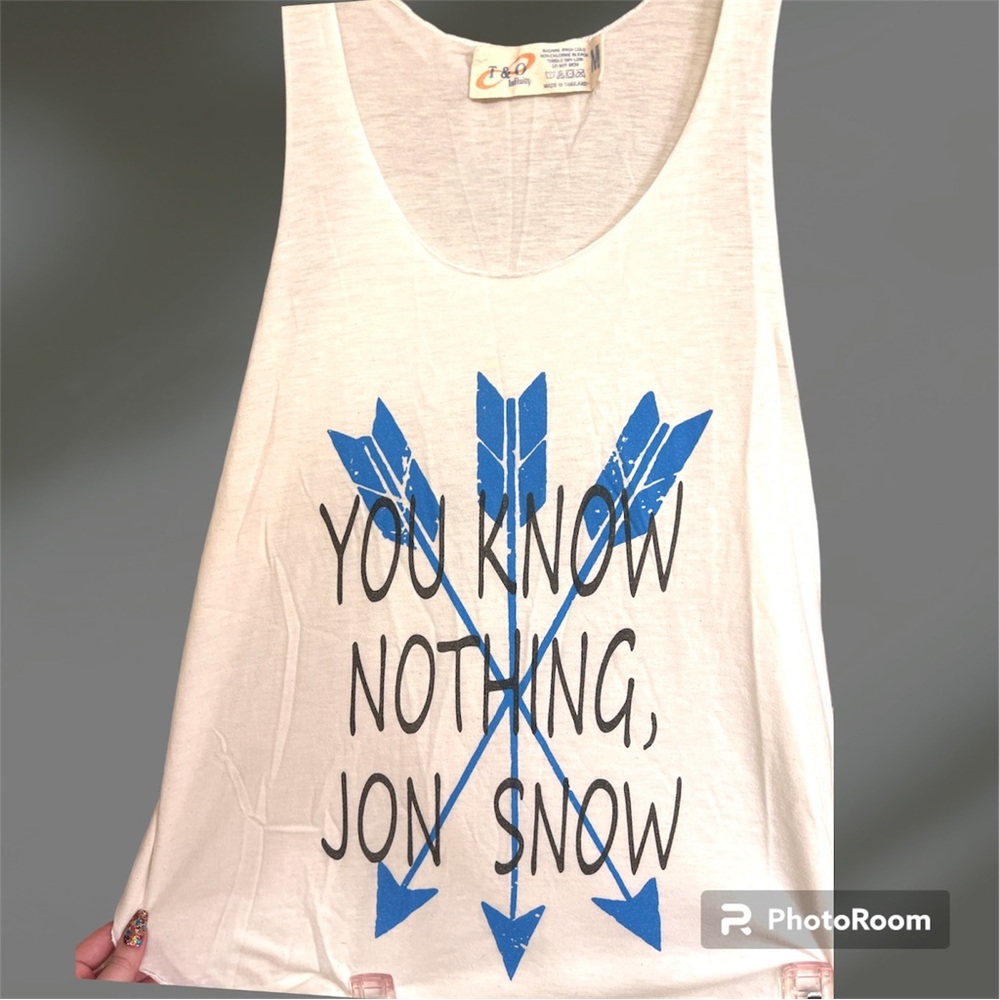 Jon Snow GOT Tank Size Medium
